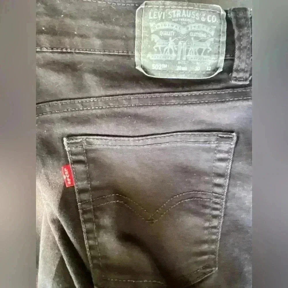 Levi’s 502, Black, 20 Regular, 30 Waist, 32 Length, Great Condition